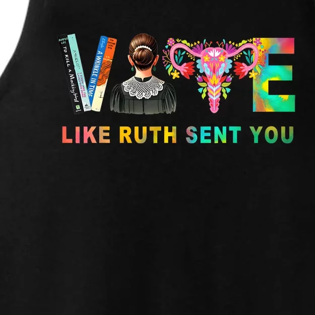 Vote Like Ruth Sent You Rbg Feminist Vote Inspirational Ladies Tri-Blend Wicking Tank