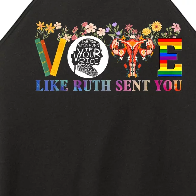 Vote Like Ruth Sent You Feminist Voting Inspirational Women’s Perfect Tri Rocker Tank