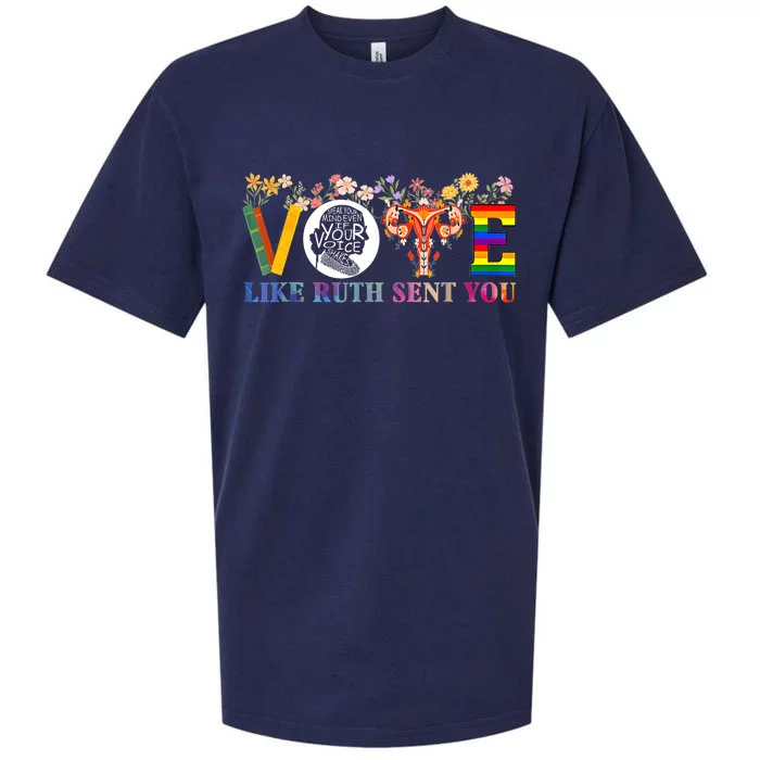 Vote Like Ruth Sent You Feminist Voting Inspirational Sueded Cloud Jersey T-Shirt