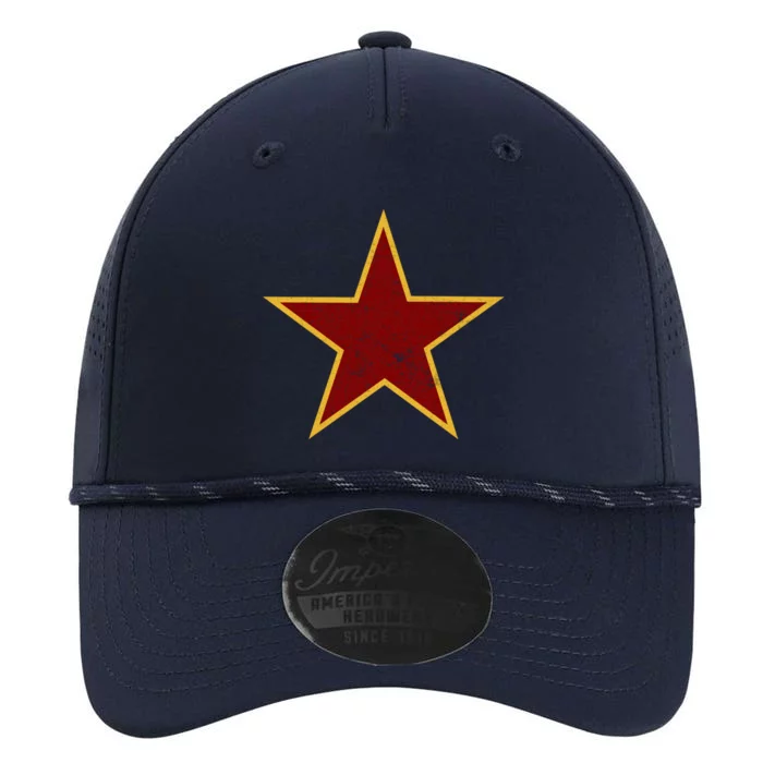 Vintage Look Red And Gold Star Essential Performance The Dyno Cap