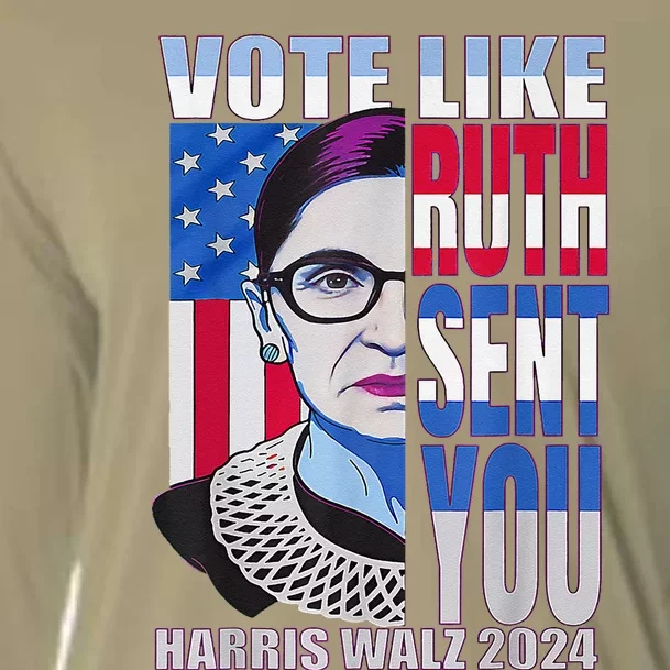 Vote Like Ruth Sent You Feminist Voting Inspirational Cooling Performance Long Sleeve Crew