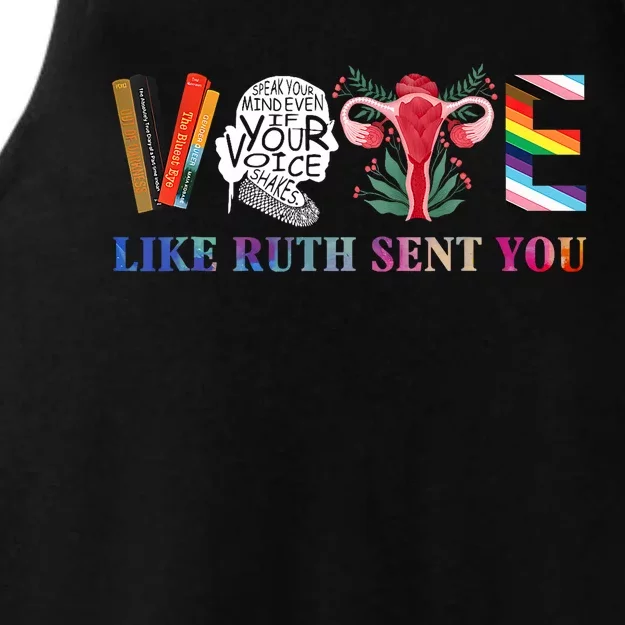 Vote Like Ruth Sent You Ladies Tri-Blend Wicking Tank