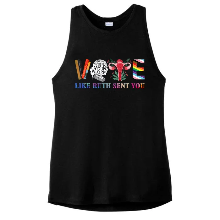 Vote Like Ruth Sent You Ladies Tri-Blend Wicking Tank