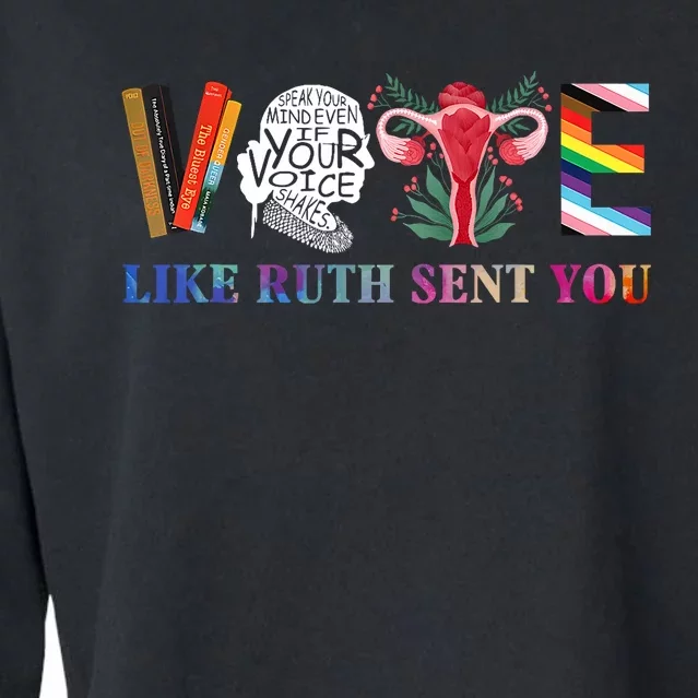 Vote Like Ruth Sent You Cropped Pullover Crew