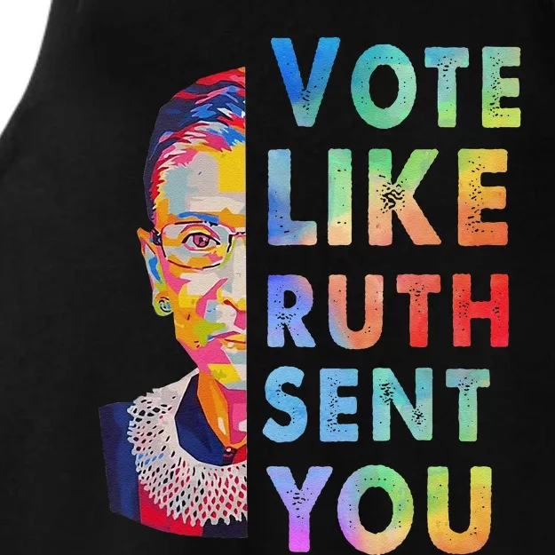 Vote Like Ruth Sent You Feminist Voting Inspirational Gift Ladies Tri-Blend Wicking Tank