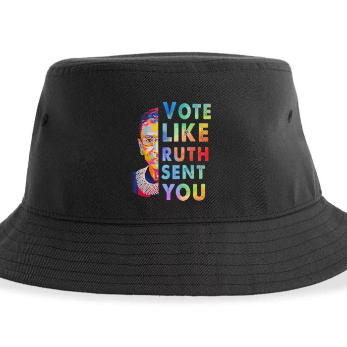 Vote Like Ruth Sent You Feminist Voting Inspirational Gift Sustainable Bucket Hat