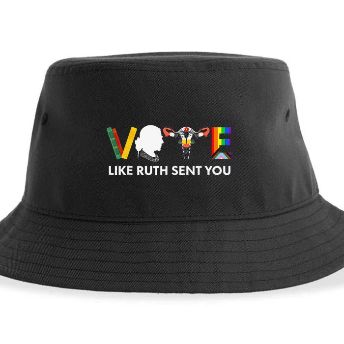 Vote Like Ruth Sent You Uterus Feminist Lgbt Gift Sustainable Bucket Hat