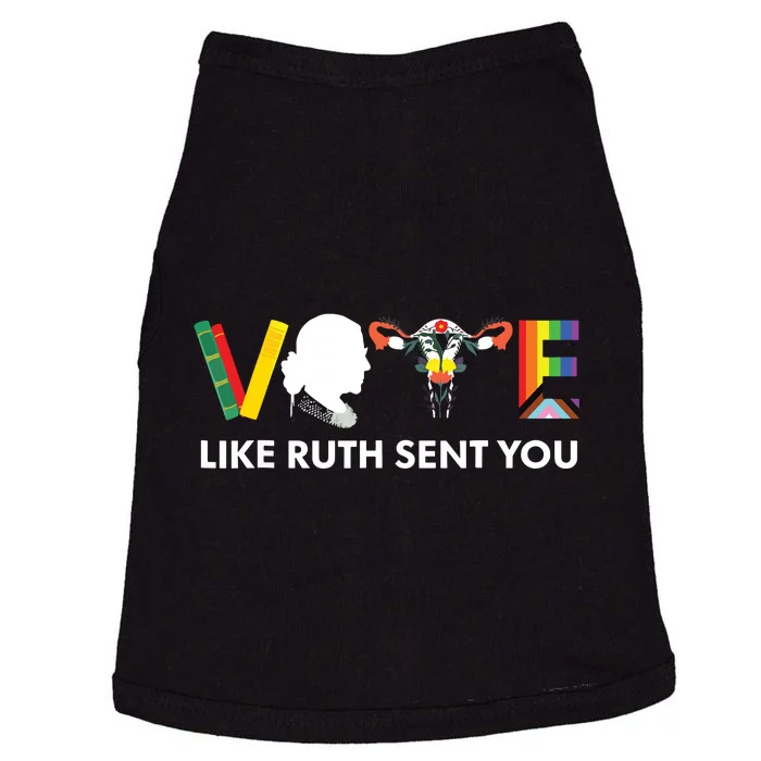 Vote Like Ruth Sent You Uterus Feminist Lgbt Doggie Tank