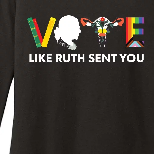 Vote Like Ruth Sent You Uterus Feminist Lgbt Womens CVC Long Sleeve Shirt