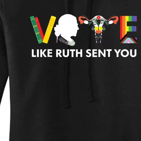 Vote Like Ruth Sent You Uterus Feminist Lgbt Women's Pullover Hoodie