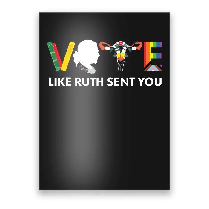 Vote Like Ruth Sent You Uterus Feminist Lgbt Poster