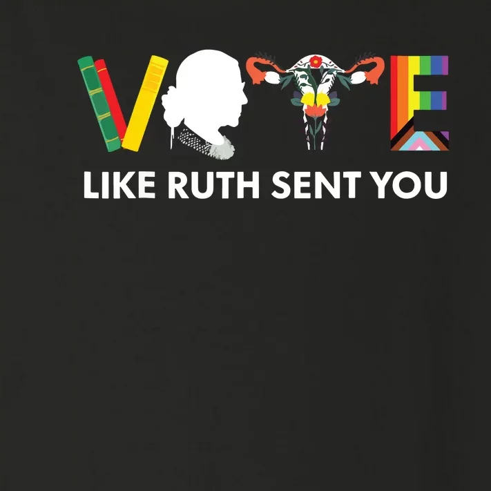 Vote Like Ruth Sent You Uterus Feminist Lgbt Toddler Long Sleeve Shirt