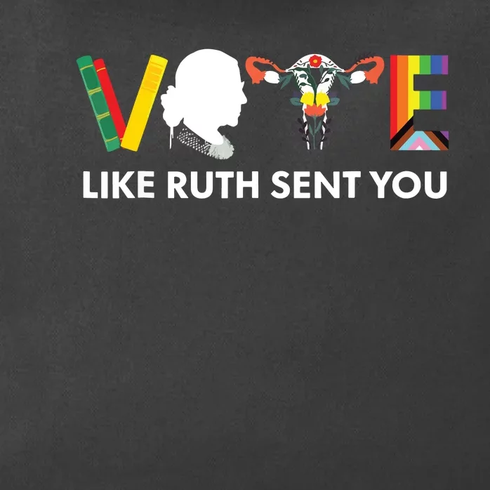 Vote Like Ruth Sent You Uterus Feminist Lgbt Zip Tote Bag