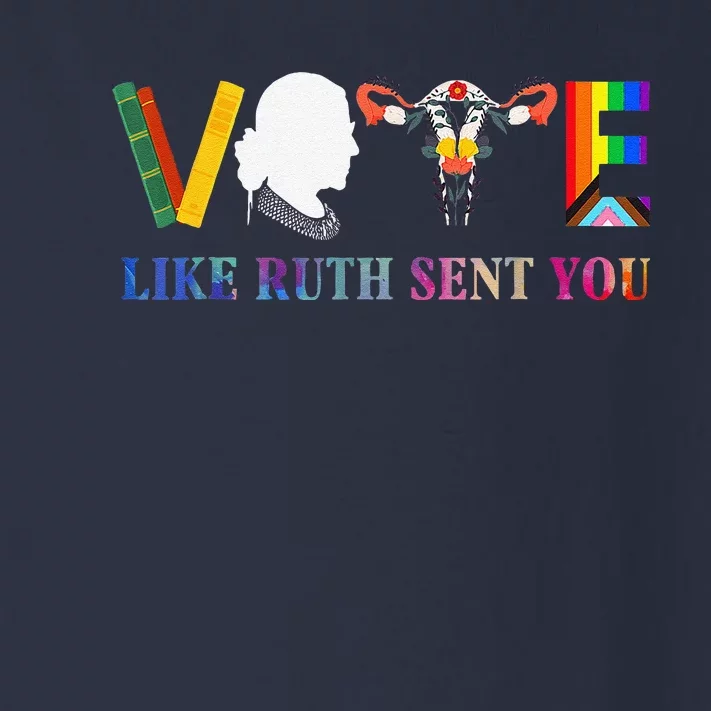 Vote Like Ruth Sent You Uterus Feminist Lgbt Toddler Long Sleeve Shirt