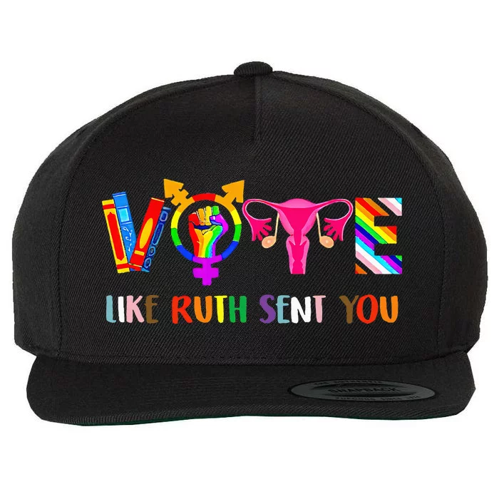 Vote Like Ruth Sent You Uterus Feminist Lgbt Wool Snapback Cap