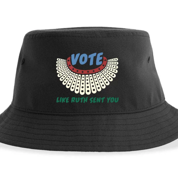 Vote Like Ruth Sent You Ruth Bader Ginsburg Rbg Feminist Sustainable Bucket Hat