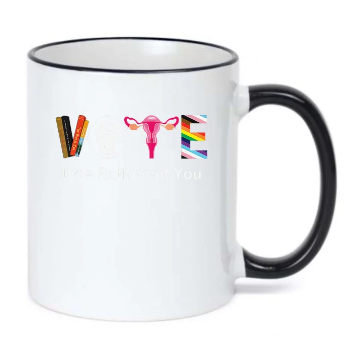 Vote Like Ruth Sent You Uterus Feminist Lgbt Apparel Black Color Changing Mug