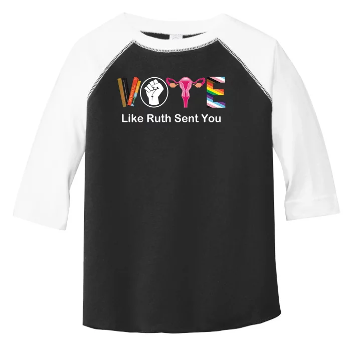 Vote Like Ruth Sent You Uterus Feminist Lgbt Toddler Fine Jersey T-Shirt