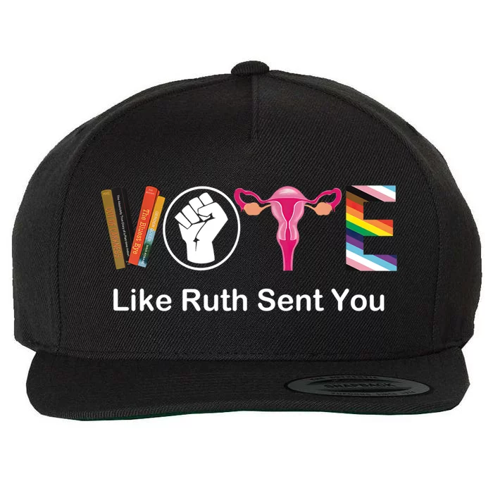 Vote Like Ruth Sent You Uterus Feminist Lgbt Wool Snapback Cap