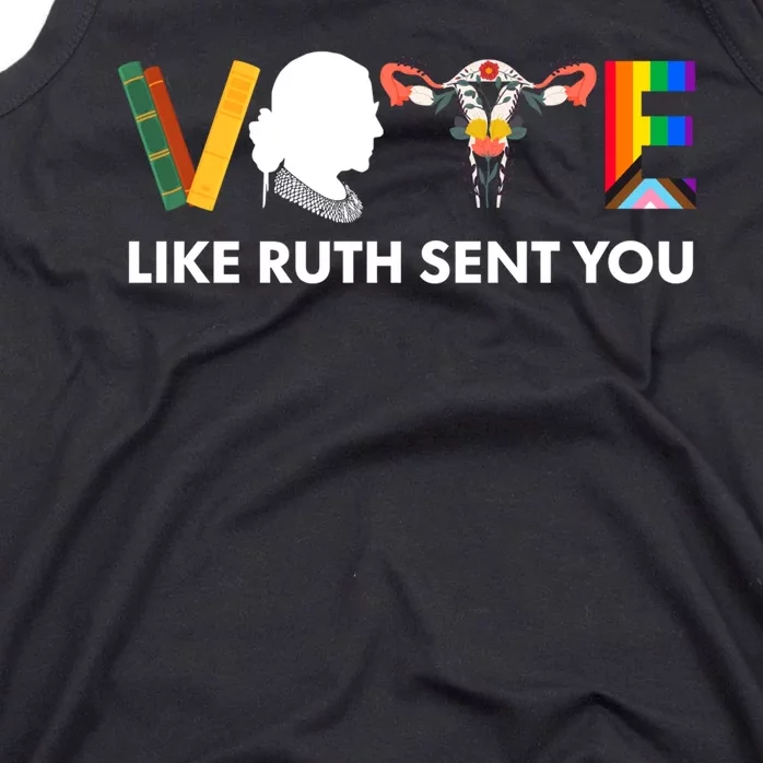 Vote Like Ruth Sent You Uterus Feminist Lgbt Tank Top