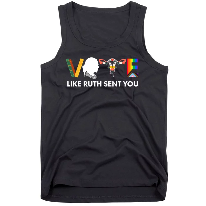 Vote Like Ruth Sent You Uterus Feminist Lgbt Tank Top