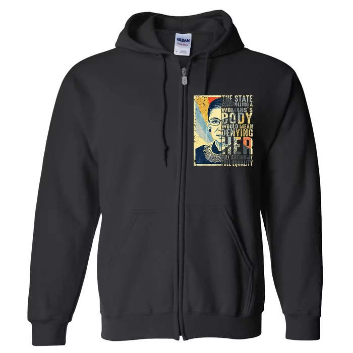 Vote Like Ruth Sent You Women Feminist Ruth Quotes Full Zip Hoodie