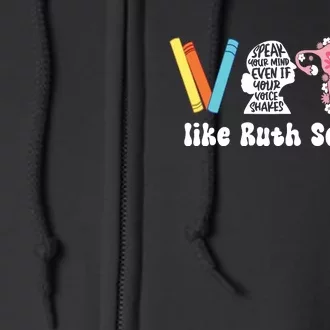 Vote Like Ruth Sent You Uterus Feminist Rbg Full Zip Hoodie