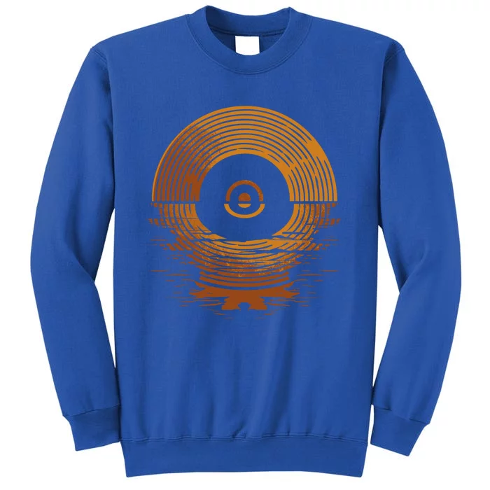 Vinyl Lp Records Gift Sunset Vinyl Gift Tall Sweatshirt