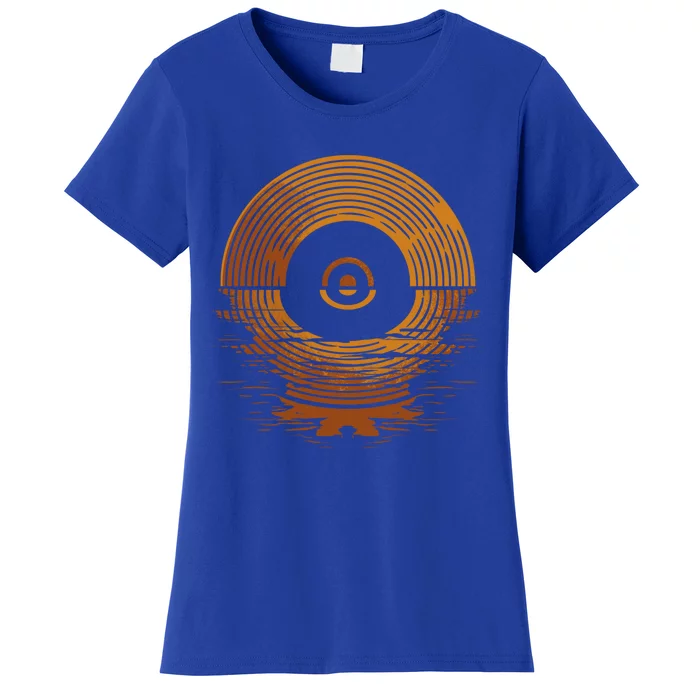 Vinyl Lp Records Gift Sunset Vinyl Gift Women's T-Shirt