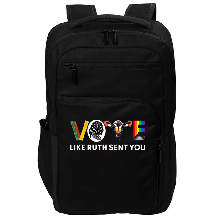 Vote Like Ruth Sent You Uterus Feminist Lgbt Impact Tech Backpack