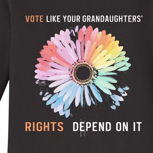 Vote Like Ruth Sent You Rbg Feminist Voting Inspirational Baby Long Sleeve Bodysuit