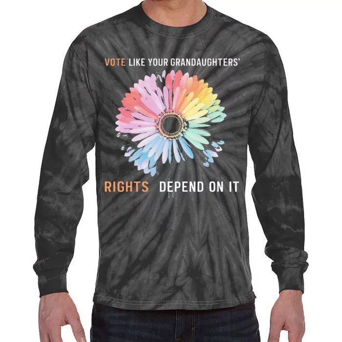 Vote Like Ruth Sent You Rbg Feminist Voting Inspirational Tie-Dye Long Sleeve Shirt