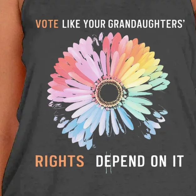 Vote Like Ruth Sent You Rbg Feminist Voting Inspirational Women's Knotted Racerback Tank