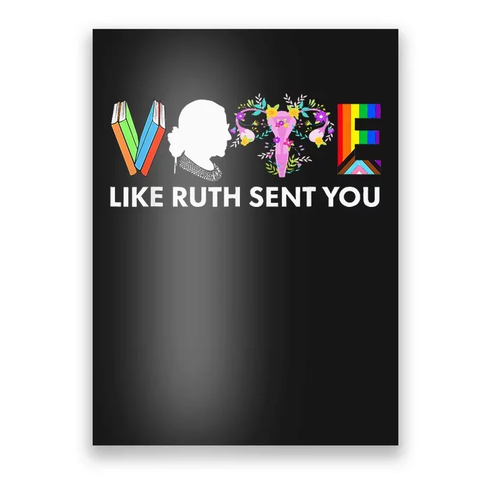 Vote Like Ruth Sent You Funny Uterus Feminist Lgbt Poster