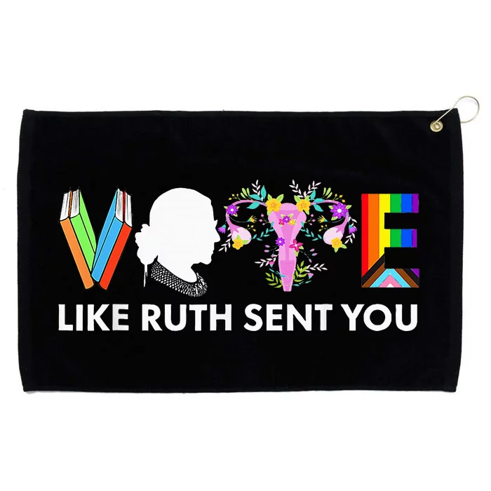 Vote Like Ruth Sent You Funny Uterus Feminist Lgbt Grommeted Golf Towel