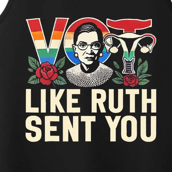 Vote Like Ruth Sent You Performance Tank