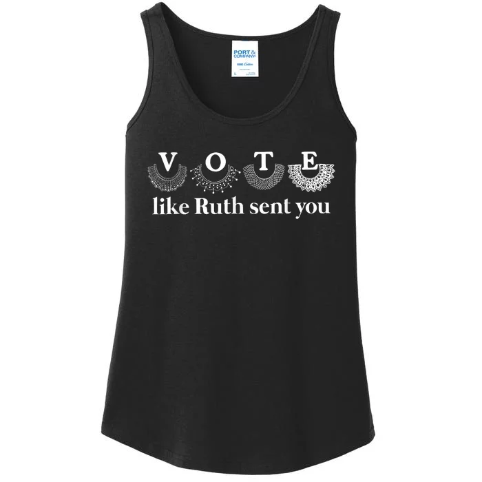 Vote Like Ruth Sent You Ladies Essential Tank