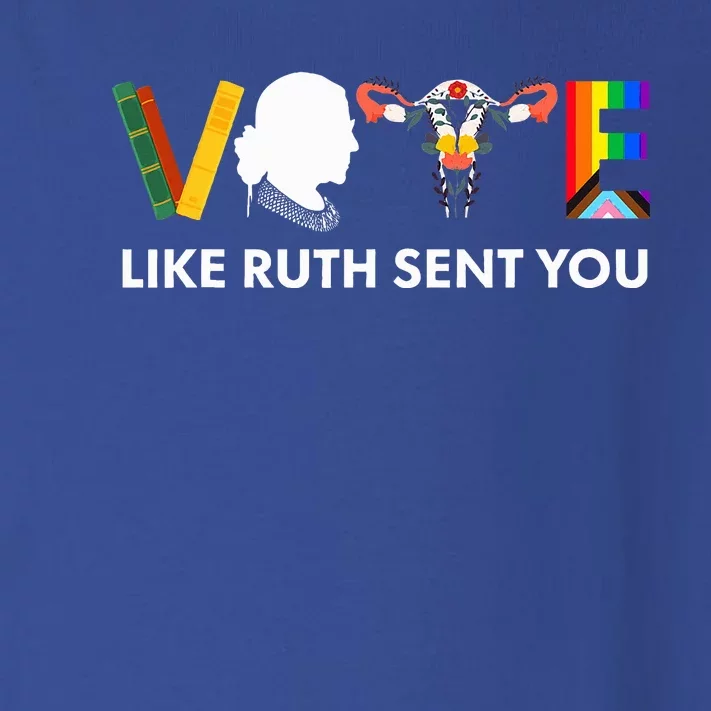 Vote Like Ruth Sent You Uterus Feminist Lgbt Toddler Long Sleeve Shirt