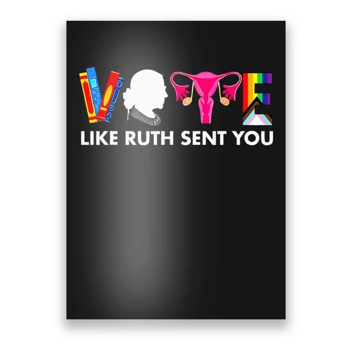 Vote Like Ruth Sent You Uterus Feminist Gifts Lgbt Poster