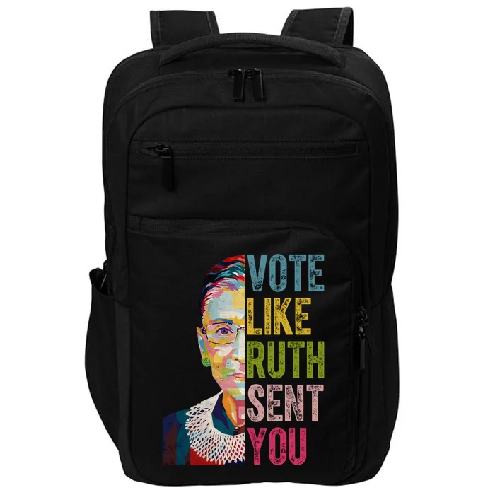 Vote Like Ruth Sent You Vintage Colorful Impact Tech Backpack