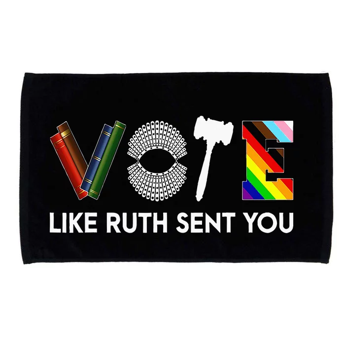 Vote Like Ruth Sent You Uterus Feminist Lgbt Microfiber Hand Towel