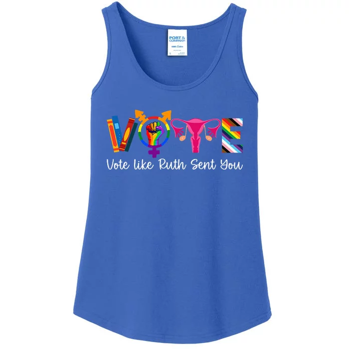 Vote Like Ruth Sent You Uterus Feminist Lgbt Ladies Essential Tank