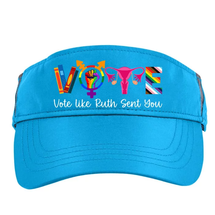 Vote Like Ruth Sent You Uterus Feminist Lgbt Adult Drive Performance Visor