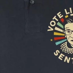 Vote Like Ruth Sent You Feminist Softstyle Adult Sport Polo