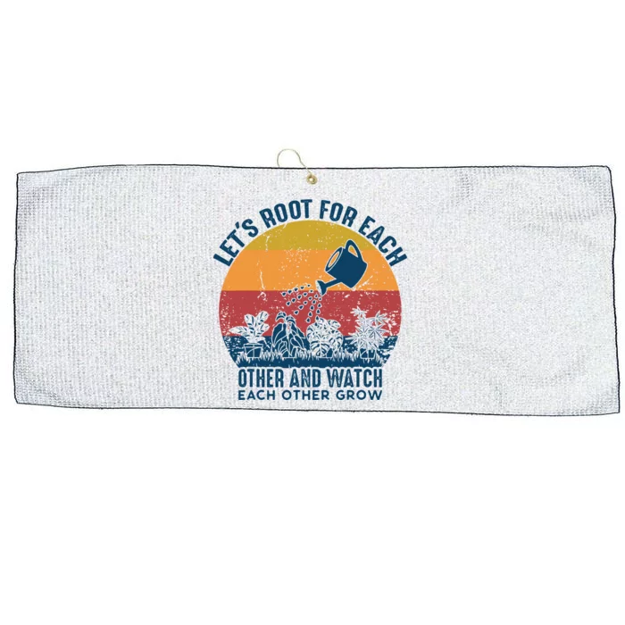 Vintage Lets Root For Each Other And Watch Each Other Grow Large Microfiber Waffle Golf Towel