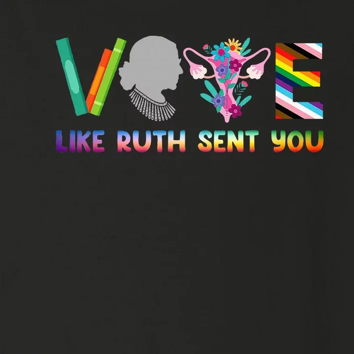 Vote Like Ruth Sent You Uterus Feminist Lgbt Toddler Long Sleeve Shirt