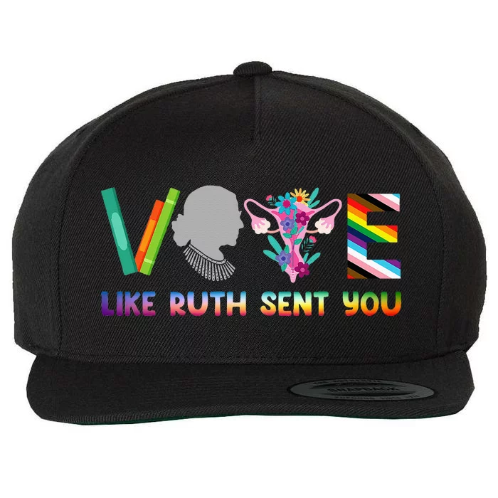 Vote Like Ruth Sent You Uterus Feminist Lgbt Wool Snapback Cap