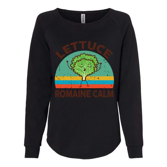 Vegan Lettuce Romaine Calm Vegetarian Gift Funny Womens California Wash Sweatshirt