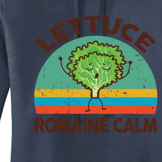 Vegan Lettuce Romaine Calm Vegetarian Gift Funny Women's Pullover Hoodie