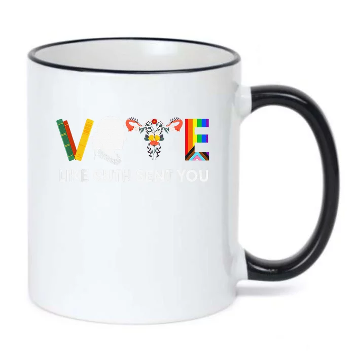 Vote Like Ruth Sent You Uterus Feminist Lgbt Rights Black Color Changing Mug